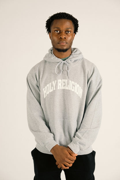 FAITH OVER FEAR HOODIE | GREY / WHITE