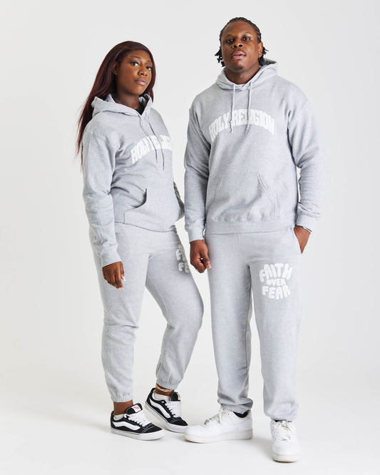 FULL TRACKSUIT PUFF PRINT | GREY/ WHITE