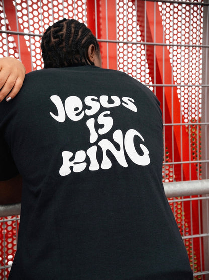 JESUS IS KING TEE | BLACK / WHITE