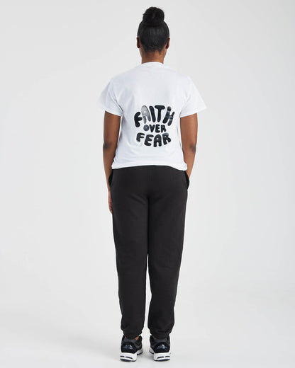 FULL T-SHIRT AND JOGGERS SET WHITE | BLACK