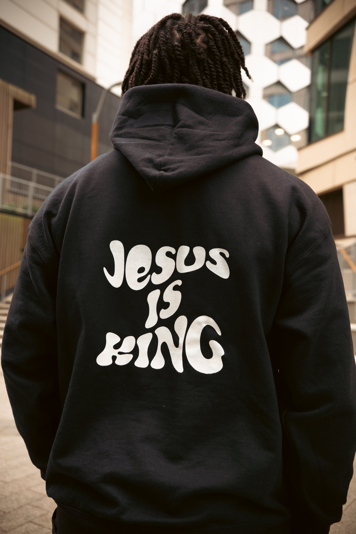 JESUS IS KING HOODIE | BLACK / WHITE