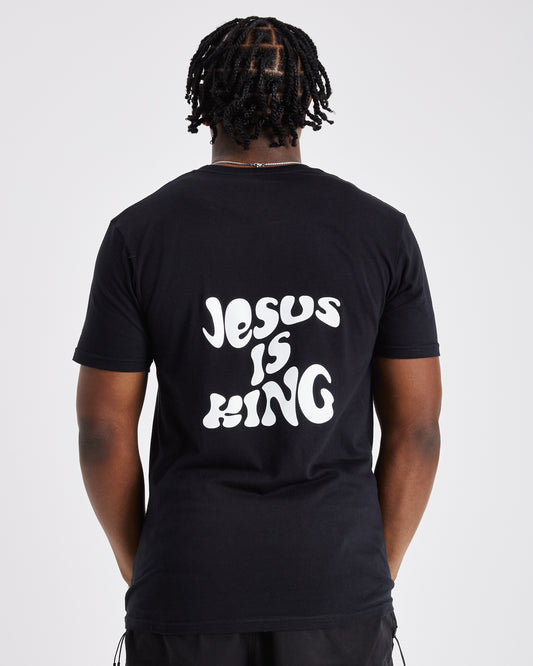 JESUS IS KING TEE | BLACK / WHITE