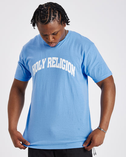 FAITH OVER FEAR TEE | SKY BLUE / WHITE