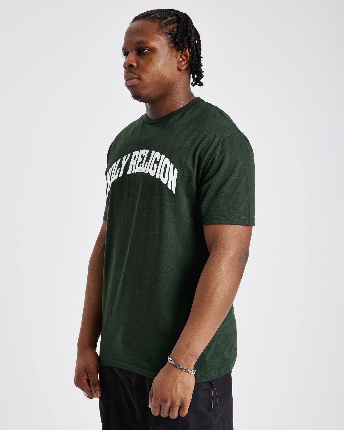 FAITH OVER FEAR TEE | FOREST GREEN / WHITE