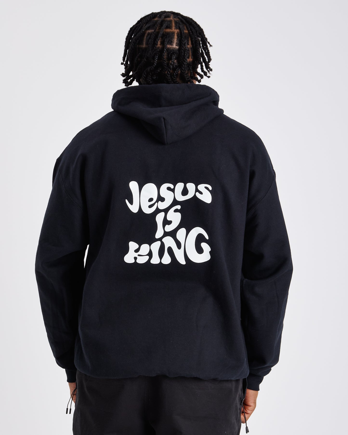 JESUS IS KING HOODIE | BLACK / WHITE