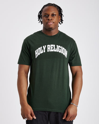 FAITH OVER FEAR TEE | FOREST GREEN / WHITE