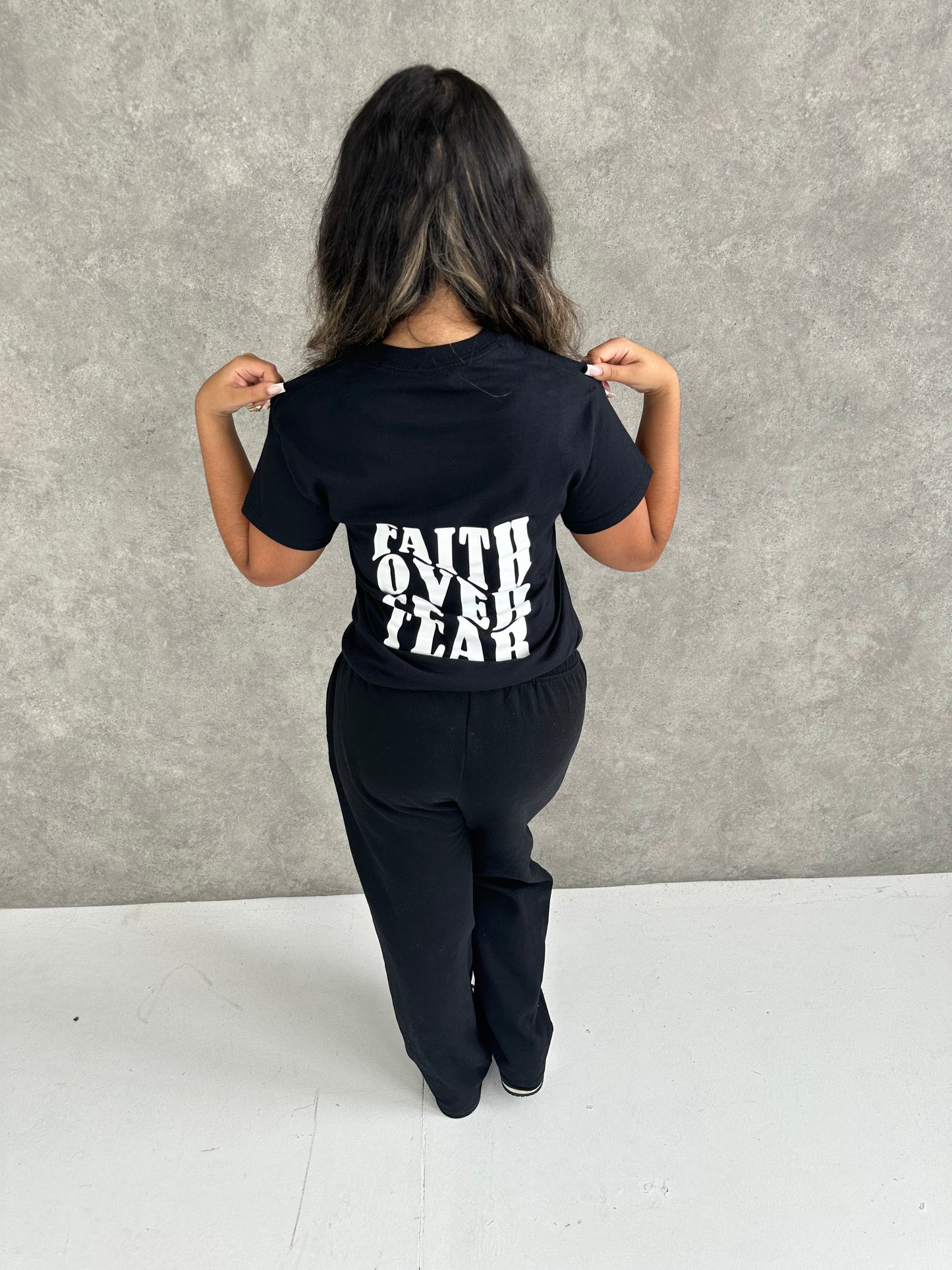 FAITH OVER FEAR TEE | BLACK / WHITE