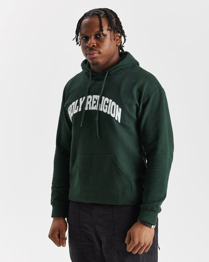 FAITH OVER FEAR HOODIE | FOREST GREEN / WHITE