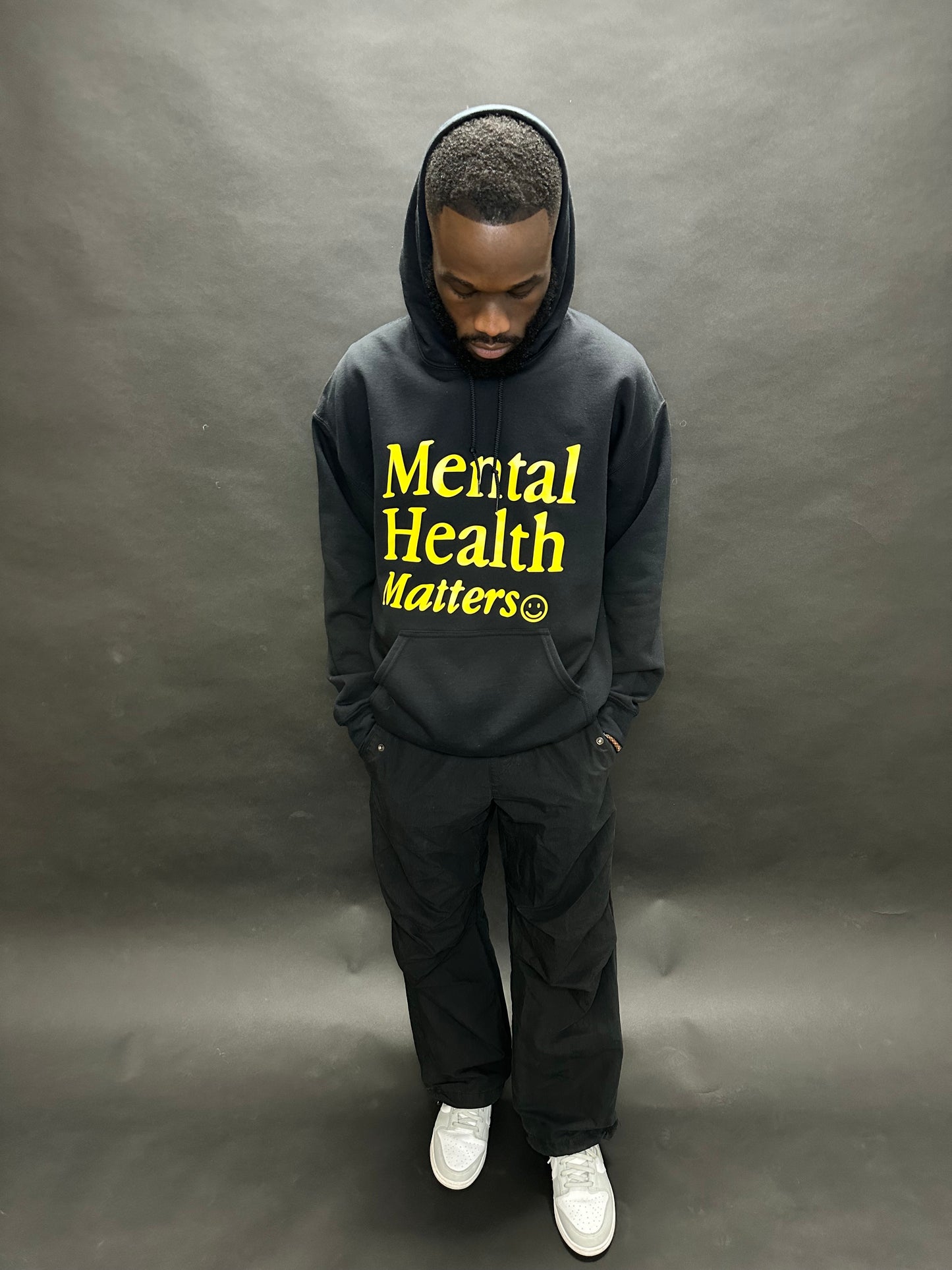 MENTAL HEALTH MATTERS HOODIE | BLACK/YELLOW