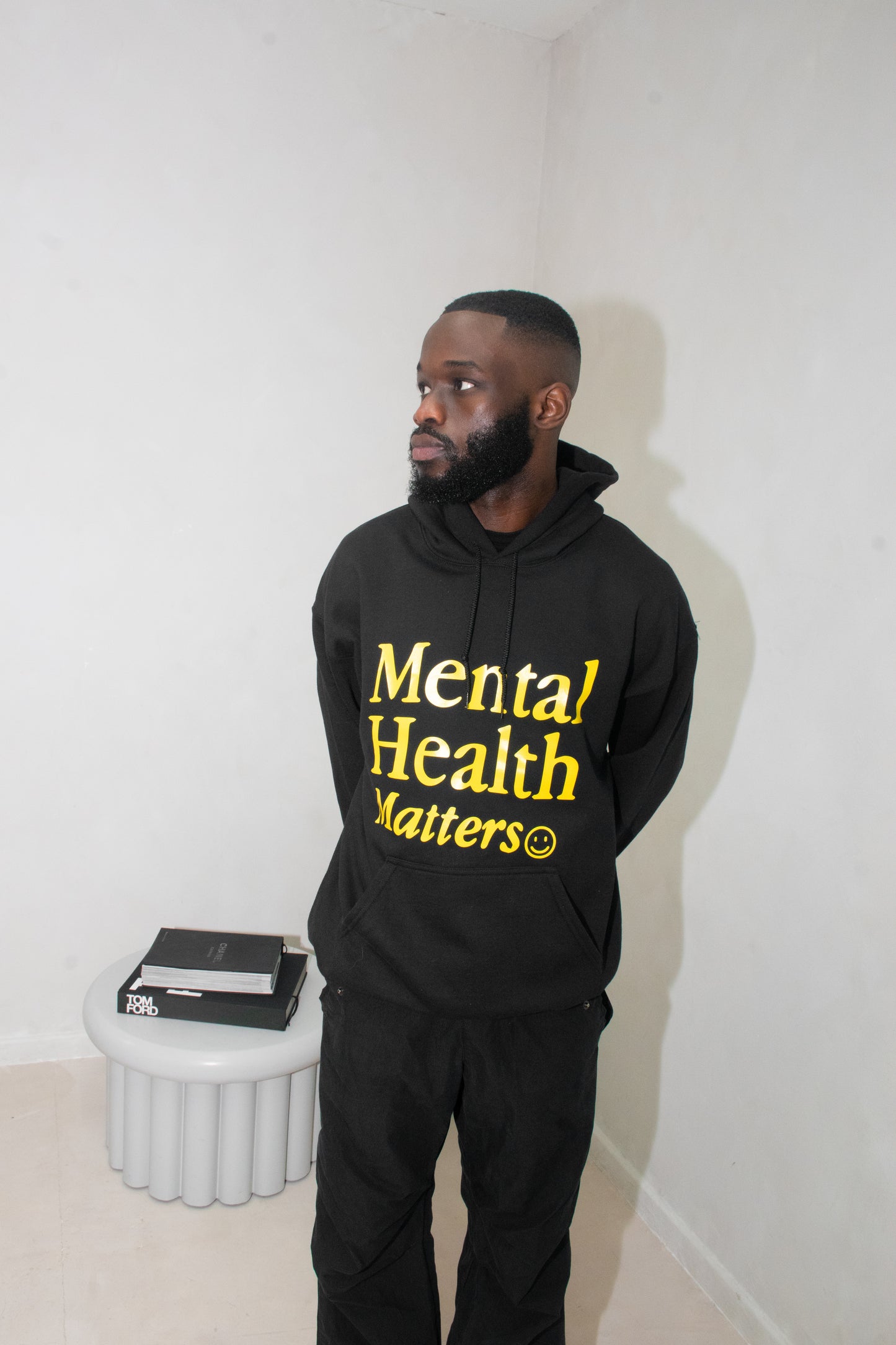 MENTAL HEALTH MATTERS HOODIE | BLACK/YELLOW