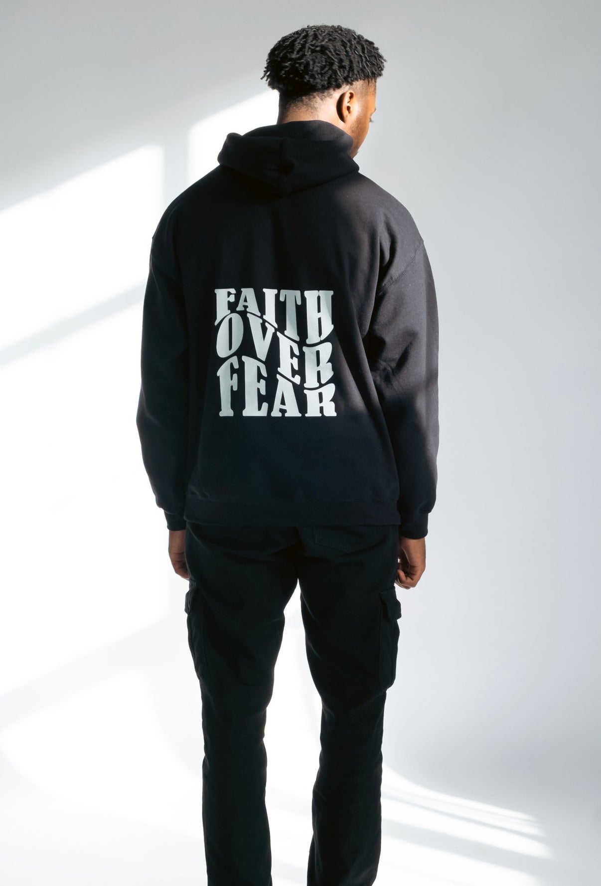 FAITH OVER FEAR HOODIE (BLACK) – Holy Religion